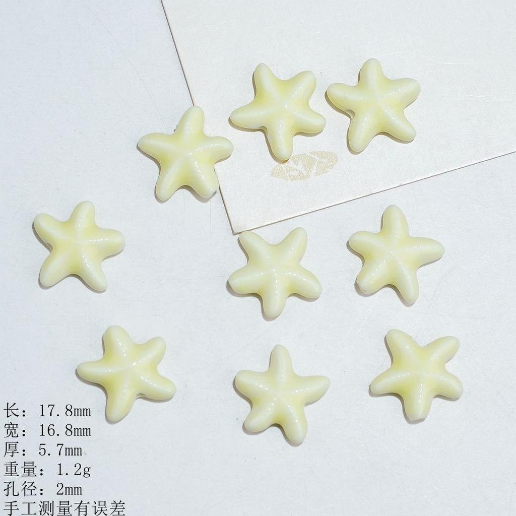 Starfish loose beads marine ceramic necklace bracelet beaded DIY creative handmade material accessories