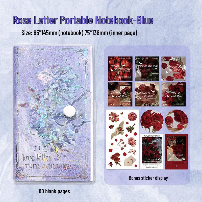 Retro Notatnik Rose Art B6 z Magnetycznym Zapięciem i Hot Stampingiem