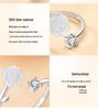 S925 Sterling Silver Camellia Adjustable Open Ring - Light Luxury Flower Design for Women