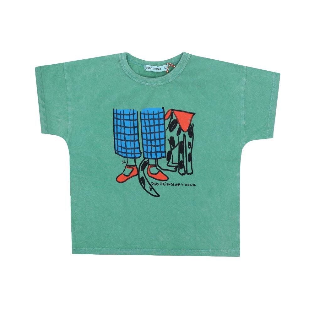 Bobo Choses Kids ShorT Sleeve T shirT Dog Friendship B126ac006 B126AC006 311 (4A)