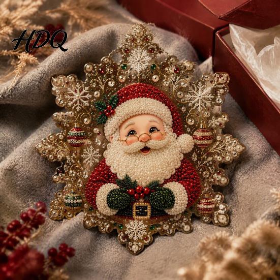 Decorative Crafts for Fireplace Christmas Faux Pearl Art Hanging Ornament Kit DIY Beads Painting Handmade Keepsake Gifts Friends Suncatcher,
