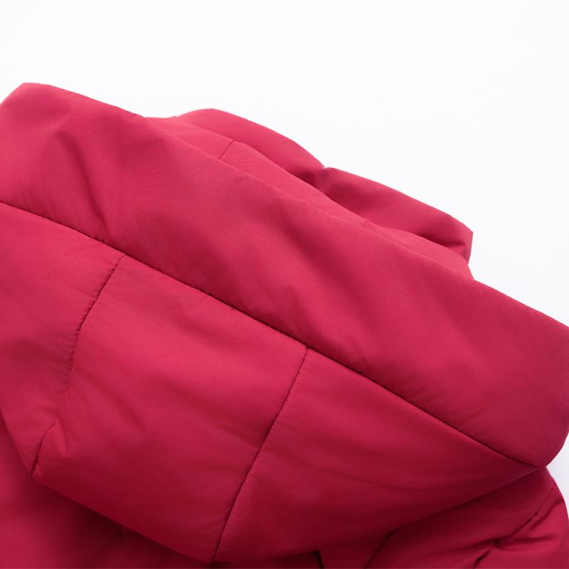 Elegant Middelaldrende Kvinne Vinterkåper Hette Casual Tykk Varm Lang Parkas Damejakker