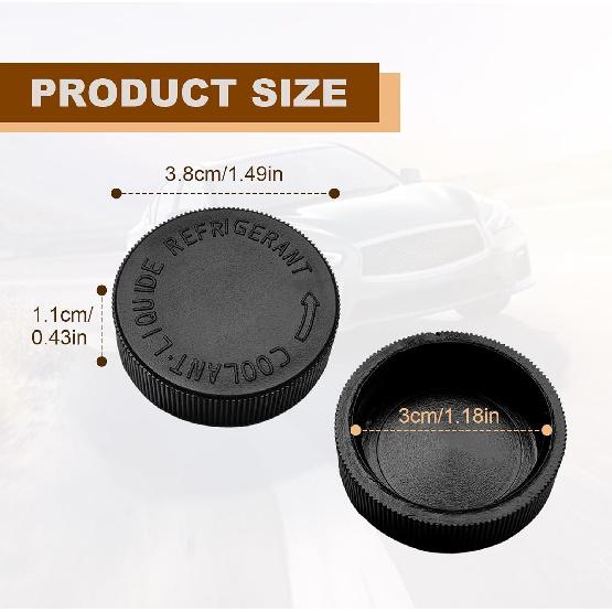 

2PCS Engine Radiator Coolant Water Tank Black Reservoir Cap, Compatible with Infiniti Nissan Renault, OEM# 21712-79900