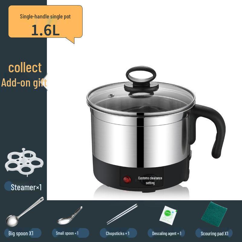 Compact Stainless Steel Multi-function Electric Cooker for Dorms and Students Default