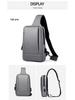 Men's Waterproof Oxford Crossbody Chest Bag - Casual Sling Bag with Large Capacity