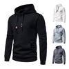 Autumn Winter Men's Jacquard Hoodie: European & American Style, Long Sleeve, Warm Color Sweatshirt