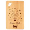Bamboo Cutting Board / Appetizer Tray - PLANETEE - Merry Christmas Happy Deer - Bamboo - Engraved - Christmas Pattern