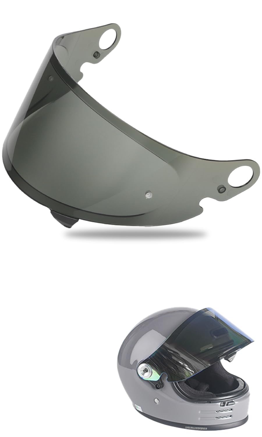 

parabito22 Glamstar Shield, Mirror Shield, Motorcycle Helmet Shield, Photochromic (Light Gray)