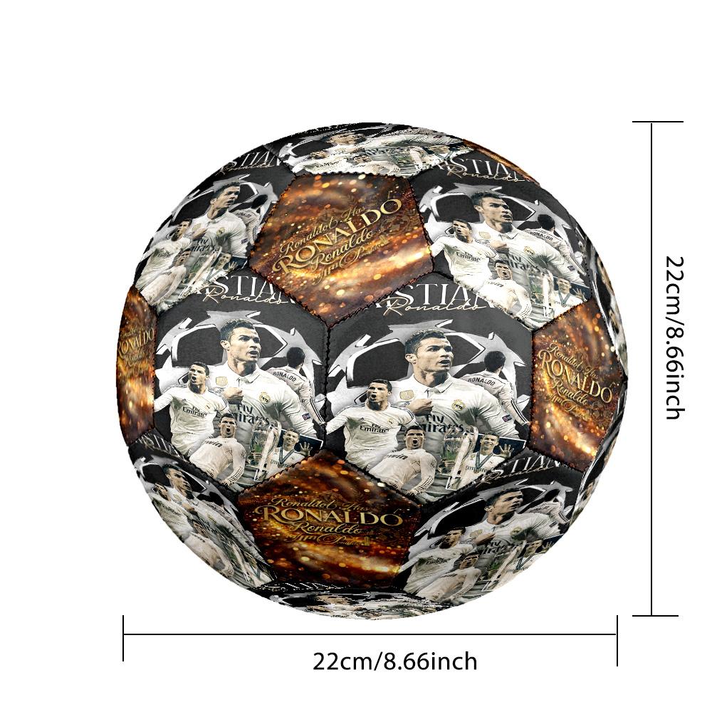 Ronaldo's Real Madrid Legacy Size 5 Football Machine Sewn Indoor/Outdoor Training and Matches Unique Gift for Soccer Lovers