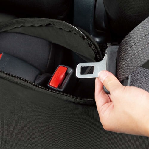 BONFORM Seat Cover, Skinny Knit, Light/Regular Car, Washable, Water Repellent Material, Rear Seat Belt Compatible, Stretchable Fabric, Free 6:4 Bunkat