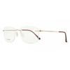 Rimless Square Gold SmaRtbuy Collection Jacques Rt 0024 C1 Fashion Unisex Eyeglasses