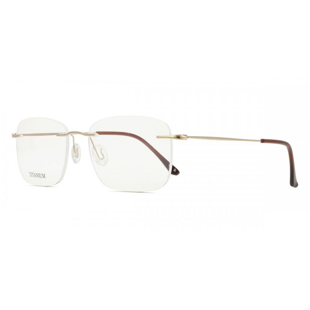Rimless Square Gold SmaRtbuy Collection Jacques Rt 0024 C1 Fashion Unisex Eyeglasses
