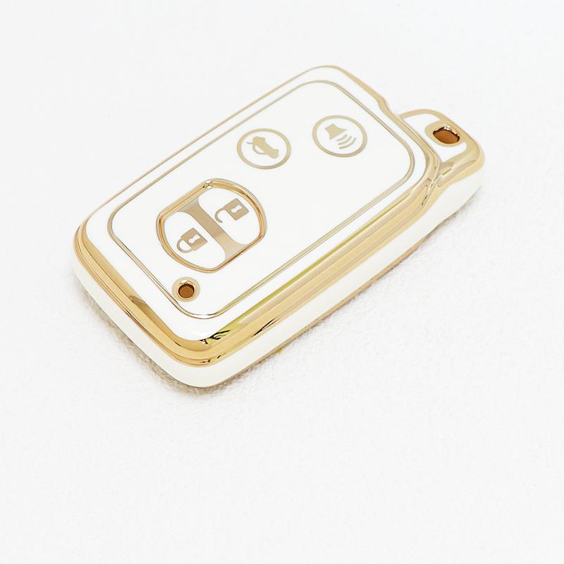 Gold Edge Tpu Auto Keyless Shell Fob Holder For Lexus Lc 200 Car Key Case For Toyota Prius 30 Alpha Aqua Land Cruiser Auris