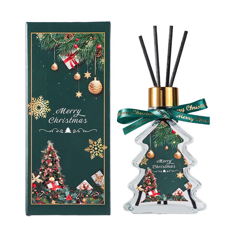 Christmas Flameless Essential Oil Gift Box & Home Aroma Ornament for a Festive Atmosphere 100ml Christmas Aroma (Gardenia)
