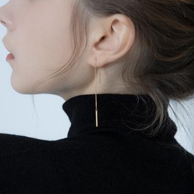 S925 Sterling Silver High-Grade Light Luxury Hanging Earrings Women's Temperamental Tassels Ear Chain Niche Design Earrings Earrings