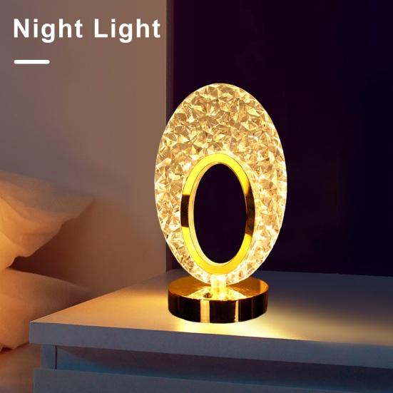 Bordlampe LED Nattlys Berøringskontroll Dimbar flimmerfri Øyebeskyttelse USB Oppladbart Nattbord Lampe Nattbordslampe