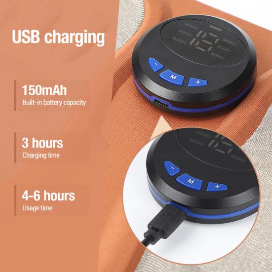 Intelligent Foot Massager Digital Display 6 Modes 15 Intensity Levels Rechargeable Smart Foot Massage Pad