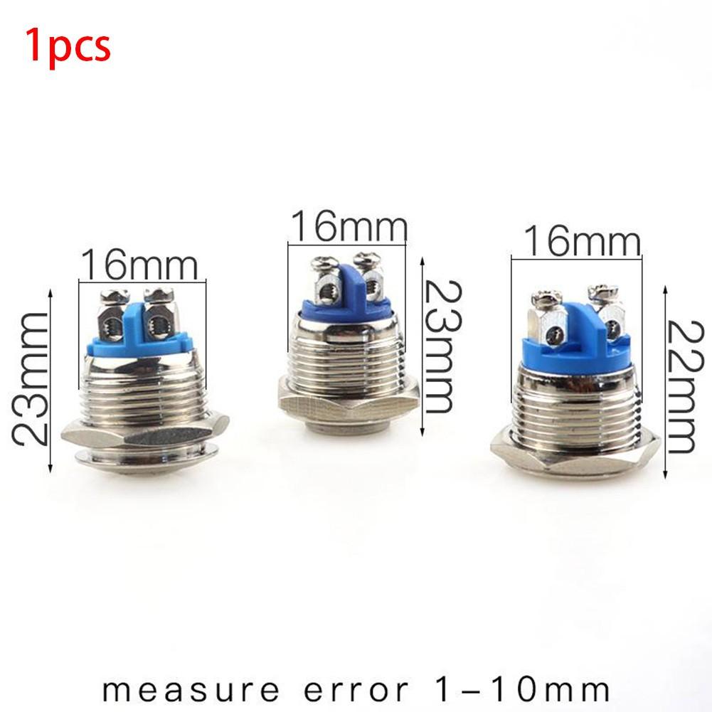 16mm Screw Foot Waterproof Metal Push Button Switch Self-reset Power Switch