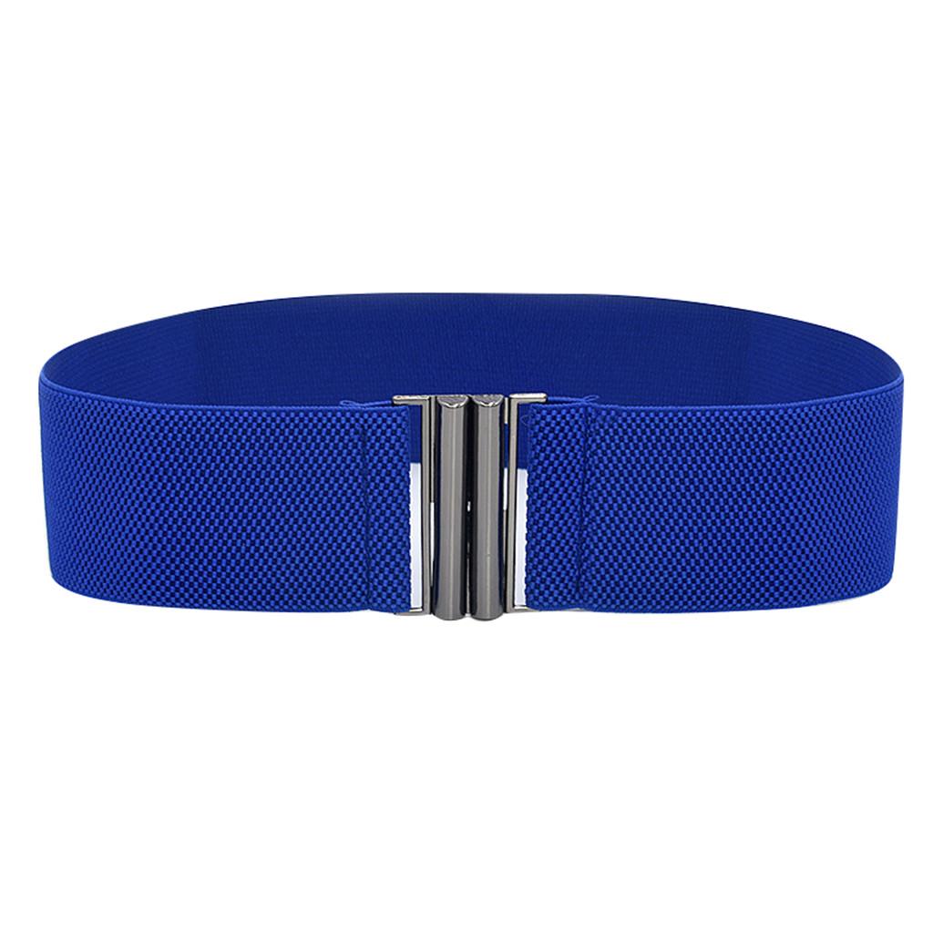Fashion Lady Wide Belts Women Wide Elastic Belt Buckle Waist Dress Stretch
