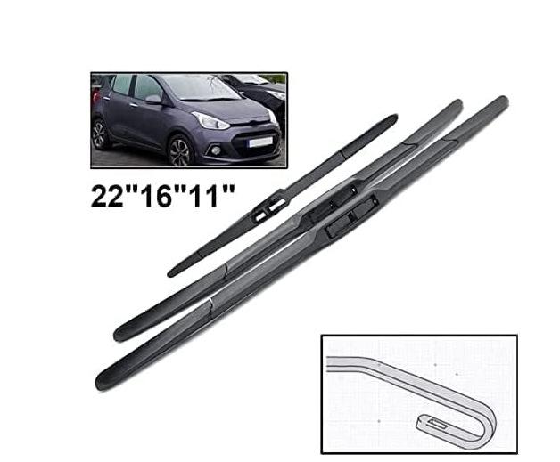 

Suitable for H-Yundai I10 MK2 2013-2018 Front and rear wiper blade set 22 16 11 H-Yundai I10 MK2 2013-2018 22 + 16 + 11