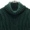 Gap 90er Jahre Alter Langarm Rollkragen Zopfmuster Pullover M Tiefgrün Strick Herren Gebraucht
