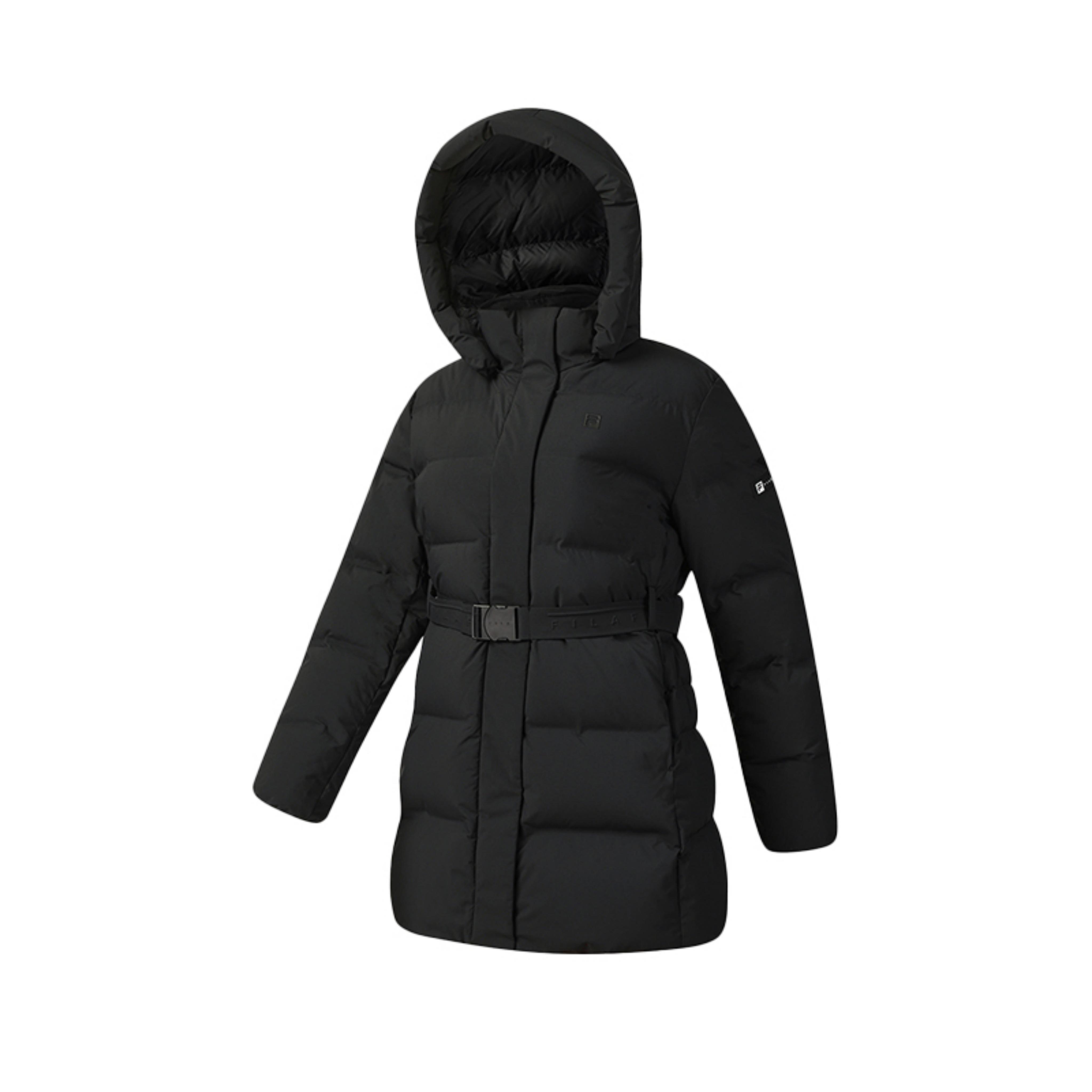 

FILA Fitness Classic Simple Casual Sports Comfortable Versatile Warm Mid-Length Down Jacket Women outerwear Deep-Black A11W541910FBK XL