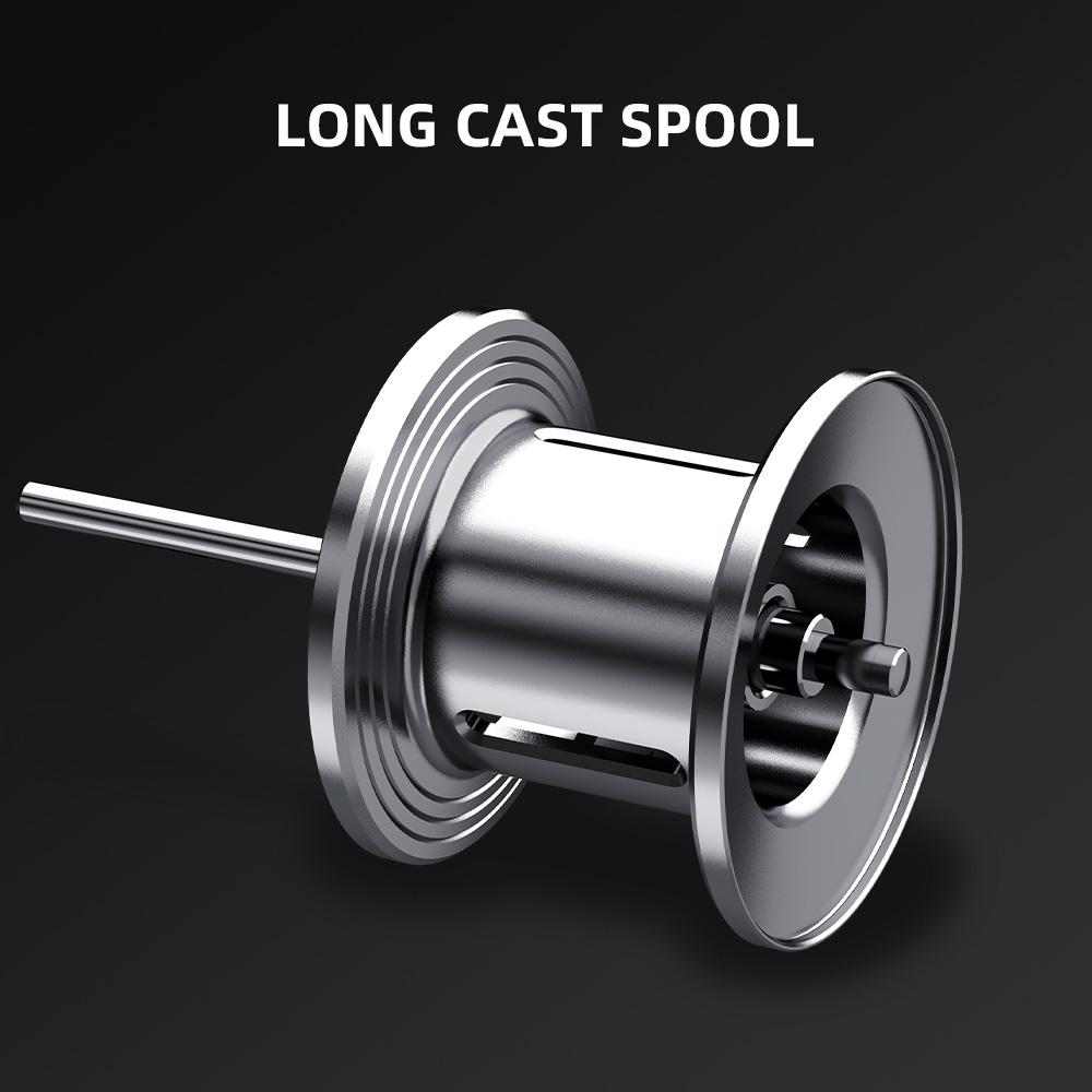 Portable Long Cast Baitcasting Reel 7.2:1 Gear Ratio Reel Freshwater Aluminum Spool 8 KG Drag Fishing Coil 7+1BB Aluminum Waterdrop Wheel Lure Reel