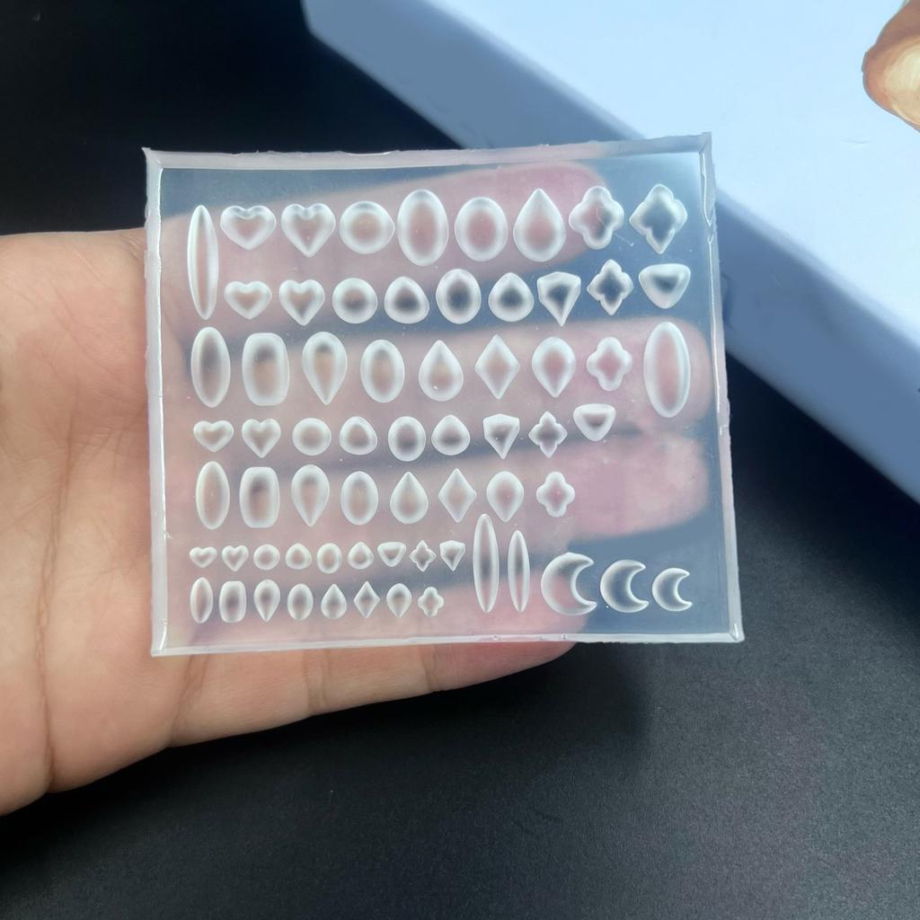 Smooth Surfaces Silicone Gems Molds Crafting Moulds Suitable for Effortless Nail Art Projects and Additional Crafts