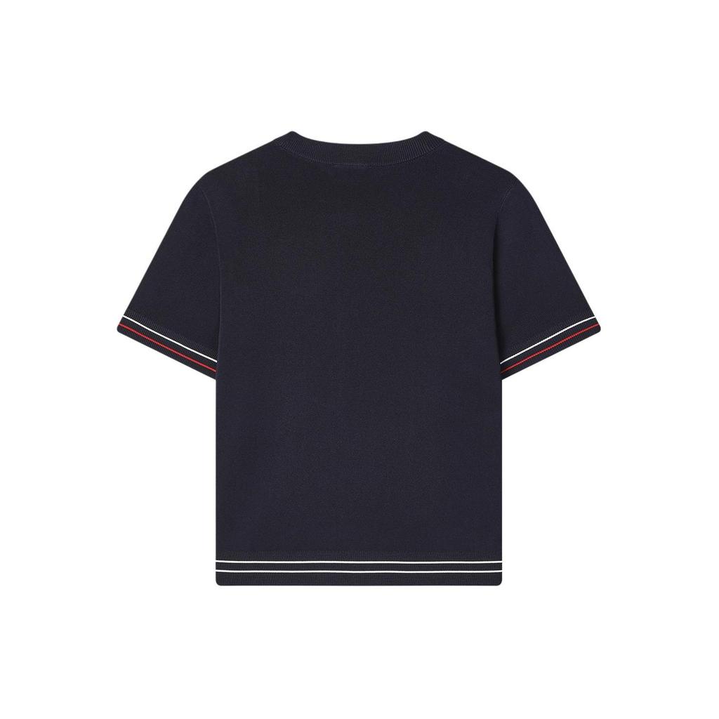 Fila Diamond Casual Round Neck Short Sleeve Knit Top Women Tops Legendary-Blue F11W411404F-NV