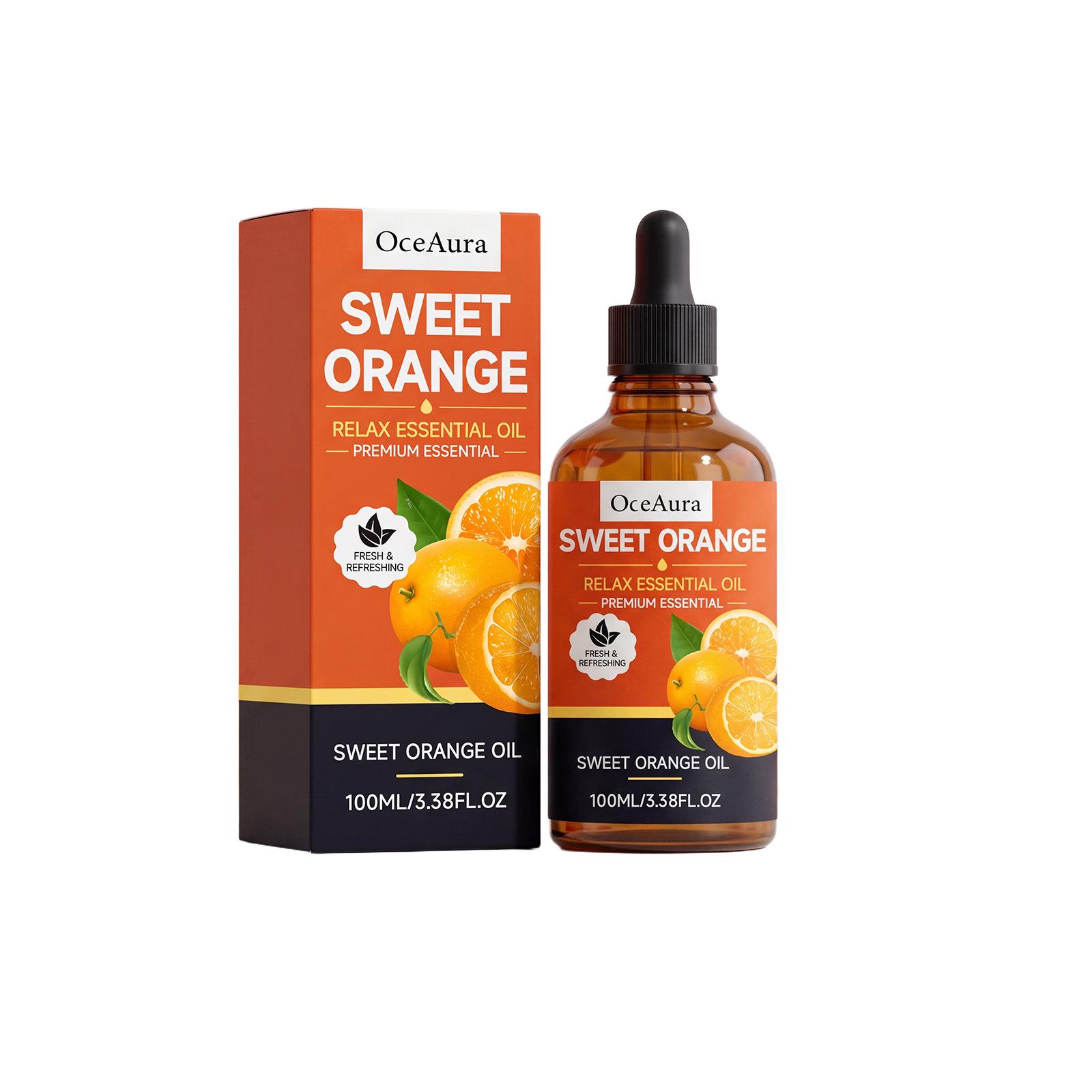 OCEAURA Sweet Orange Essential Oil: Natural Scent for Gentle Body Care and Daily Comfort.