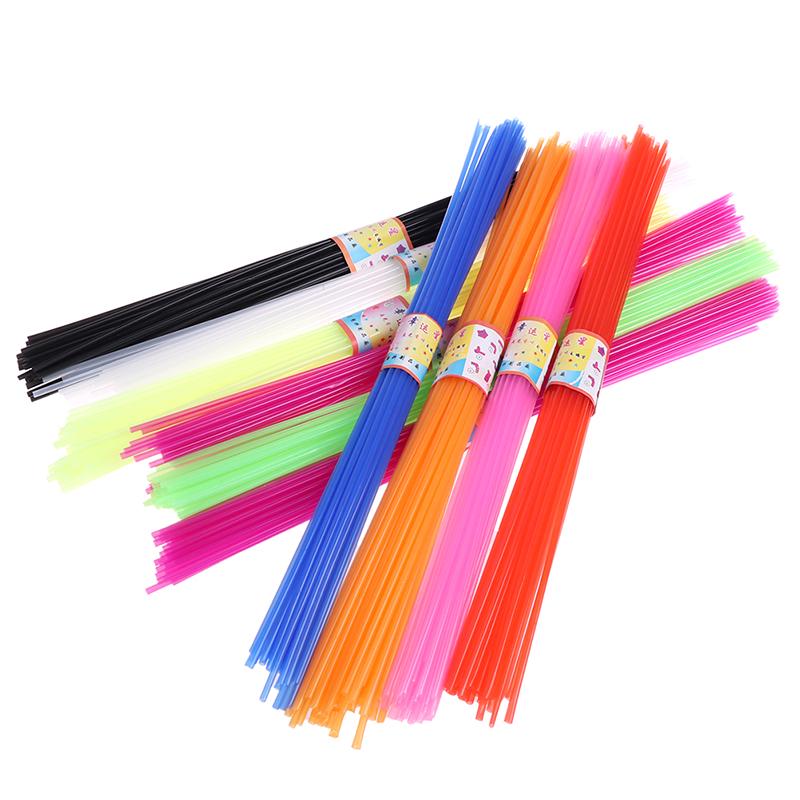 350Pcs Children Diy Folded Star Plastic Straw Lucky Transparent Tube Origami