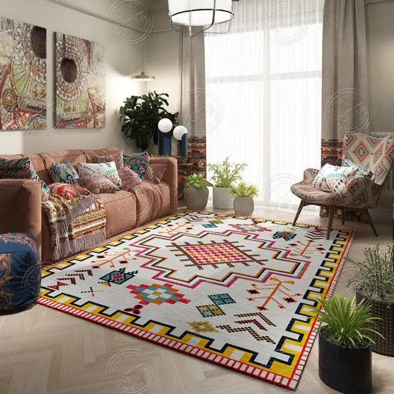 Bohemian Carpets for Living Room Moroccan Large Area Rugs Non-slip Floor Mat Home Decor Persian Lounge Rug