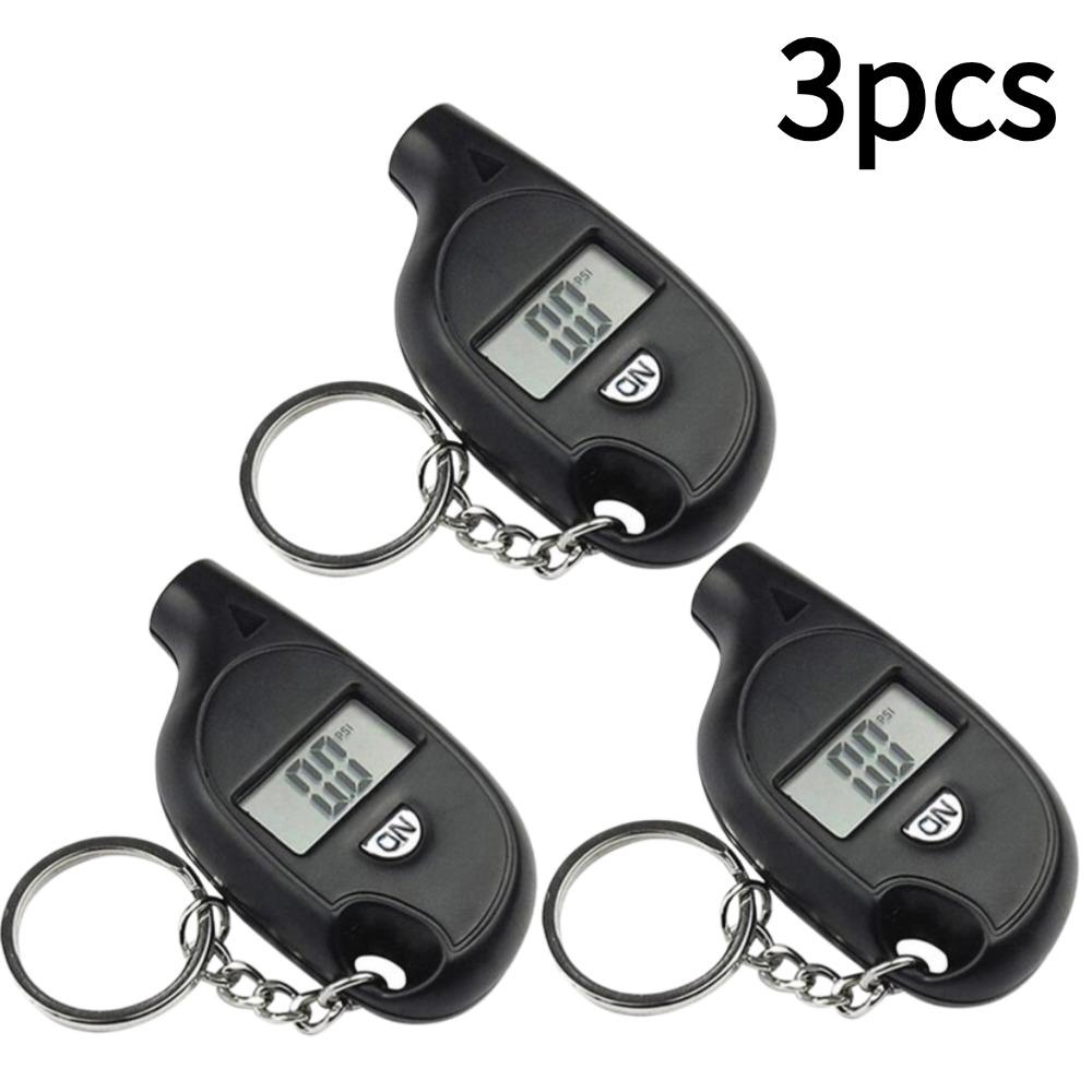 1/2/3/4/5pcs Tire Gauge Digital With LCD Display Auto & Motorcycle Air Pressure Tester Tire Safety Alarm Testing Tools