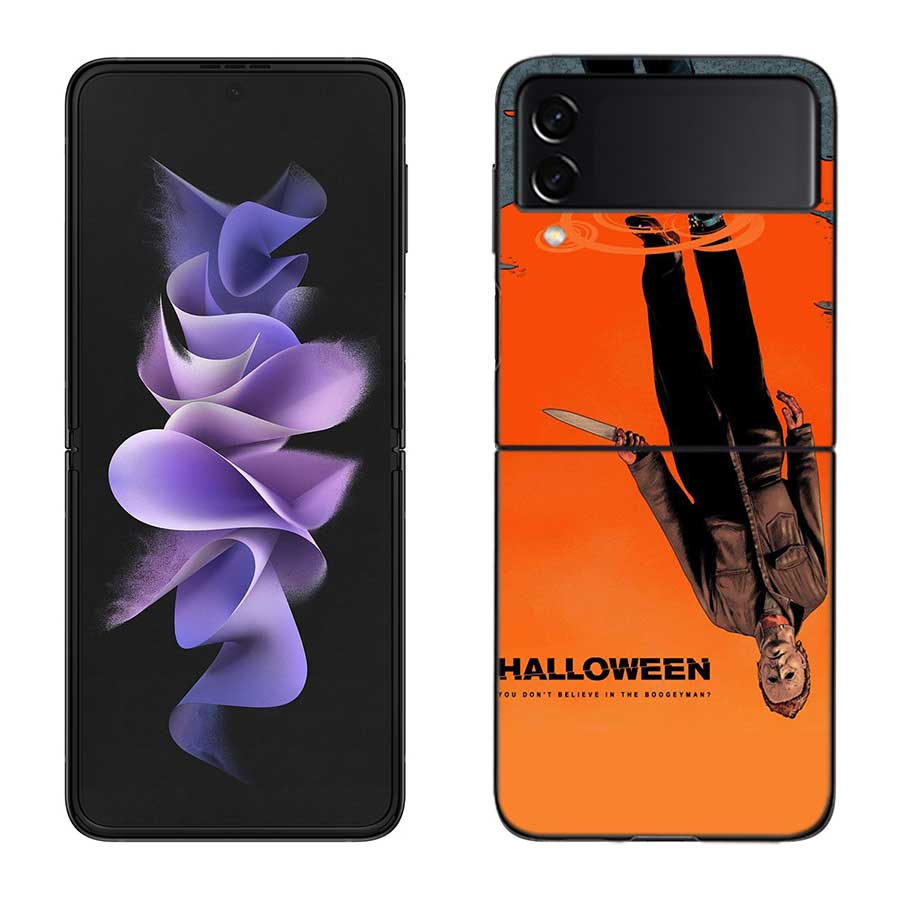 Halloween The Curse Of Michael Myers Horror Movie Case for Samsung Galaxy Z Flip 6 Flip 5 4 3 5G Black Cell Phone Cover Samsu