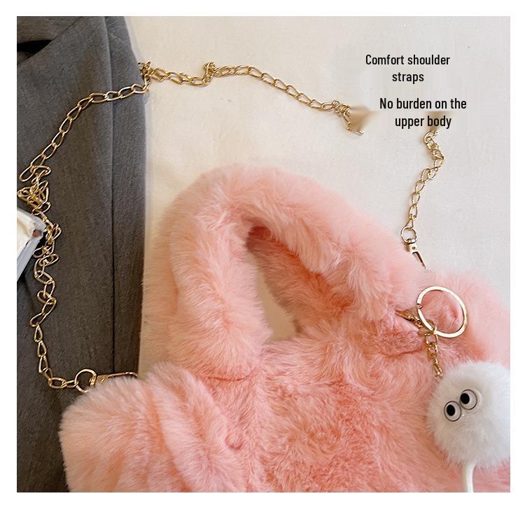 2025 Versatile Plush Single Shoulder Tote: Cute, Soft, Adorable Autumn/Winter Women's Crossbody Handbag.