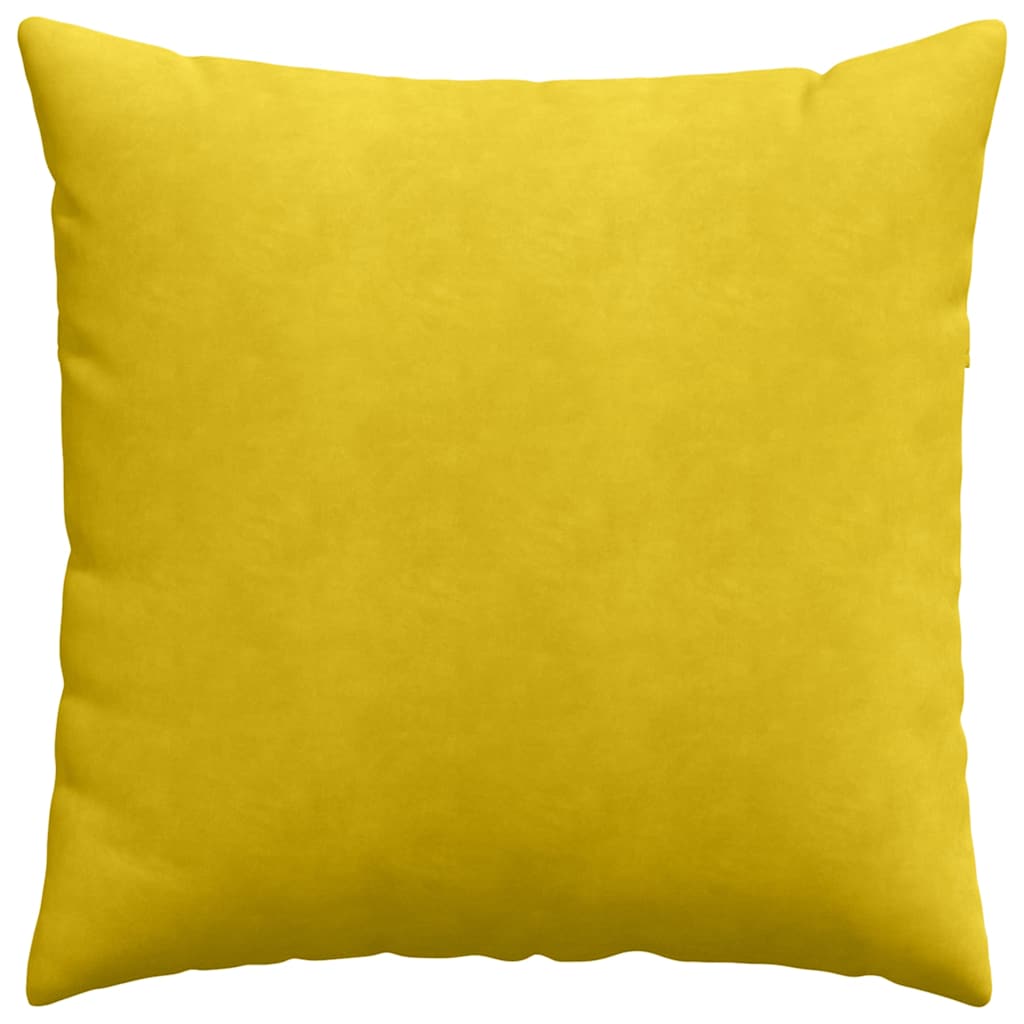 Sofa Cushions 2 pcs Yellow 60 x 60 cm Cord Fabric
