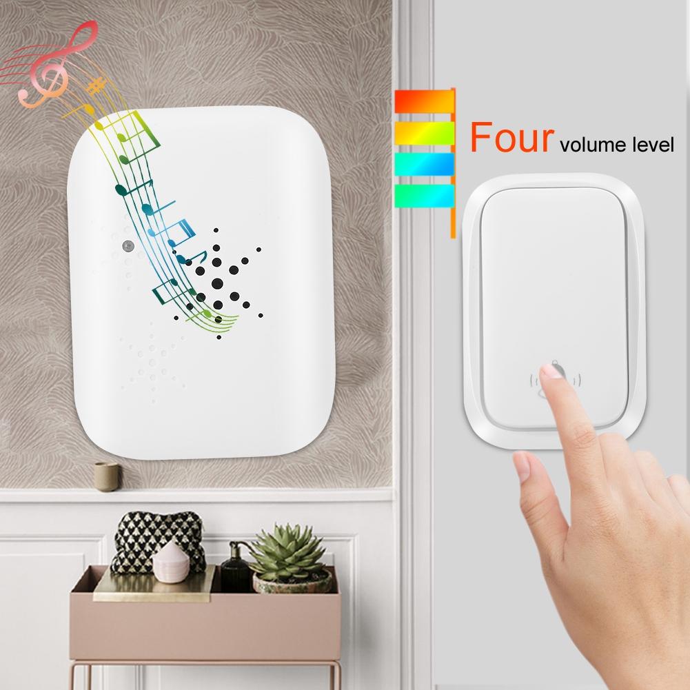 4 volumen Self powered Drahtlose Türklingel Sender Empfänger Kit IP68 Wasserdicht 1V2