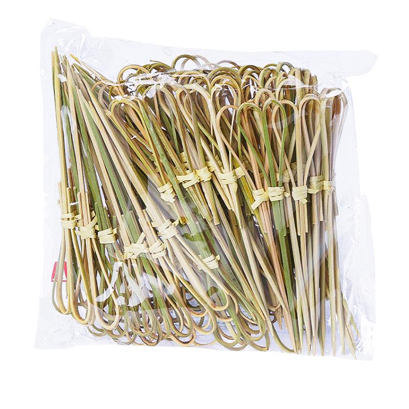 Biodegradable Disposable Bamboo Skewers for Candied Hawthorn, Burgers, Sushi, Cocktails, Desserts, and Fruits