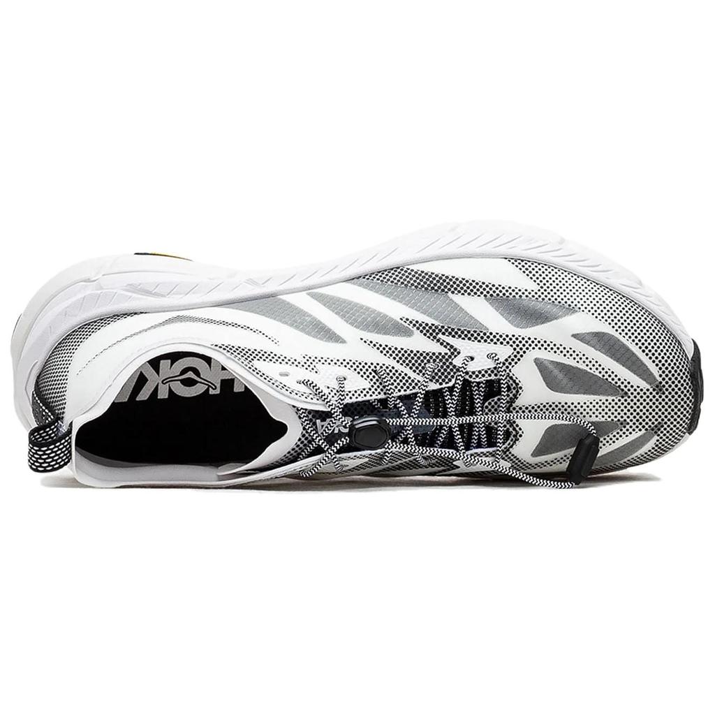 HOKA One One Mafate Speed 4 Atmungsaktiv Rutschfest Dämpfung Niedrig geschnitten Outdoor-Schuhe Unisex Weiß Schwarz 1168971-WBLC