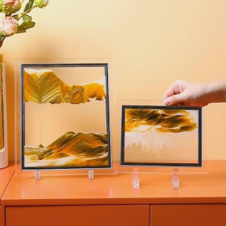 Großes dynamisches 3D-Sandbild für Wohnzimmerdekoration - Künstlerisches Heimwerkkunsthandwerk und Geburtstagsgeschenkornament