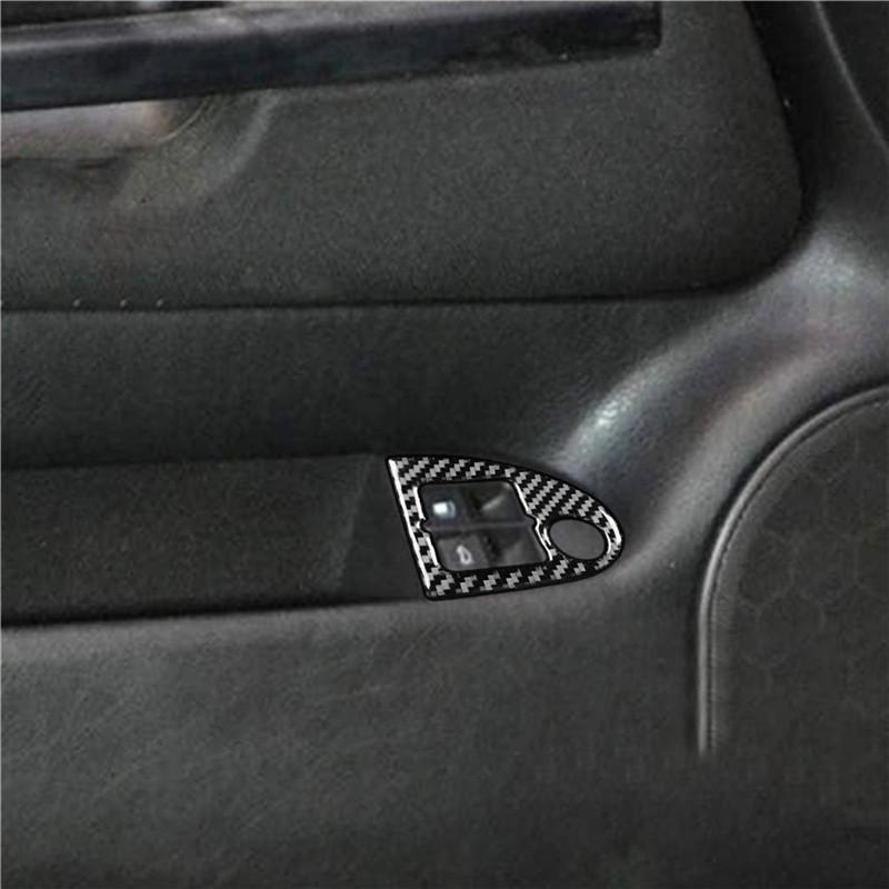Car Carbon Fiber Interior Button Panel Trim Sticker Frame For VW Golf 4 GTI Jetta MK4 1999-2004 Styling Accessories