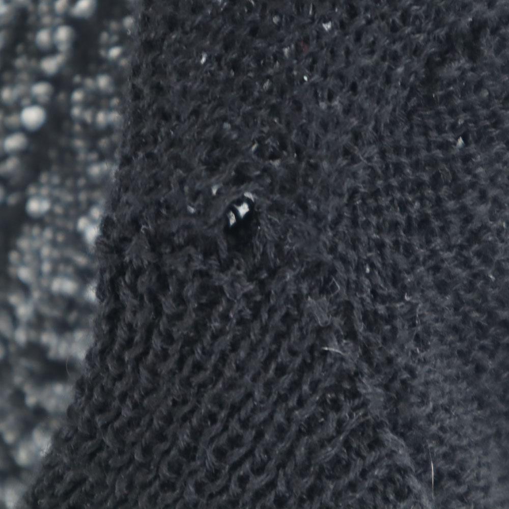 Y's Linen Blend Mesh Short Sleeve Acrylic Knit Cardigan 2 Black Men's Used