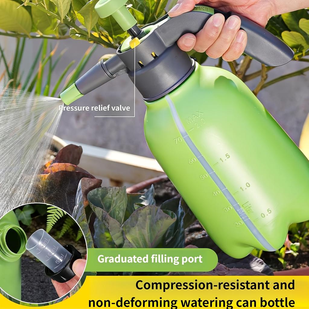 2L Manual Pump Bottle Air Compression Garden Sprayer Sprinkler Gardening Watering Can for Watering Flowers Plant