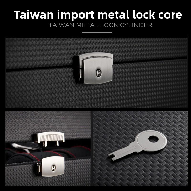 Carbon Fiber Watch Box with Cushion, Luxury Storage Case for Mechanical & Automatic Watches, Birthday Gift with Packaging