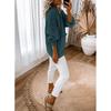 Women S Loose V Neck Lantern Sleeve Button Front Knit Cardigan Sweater