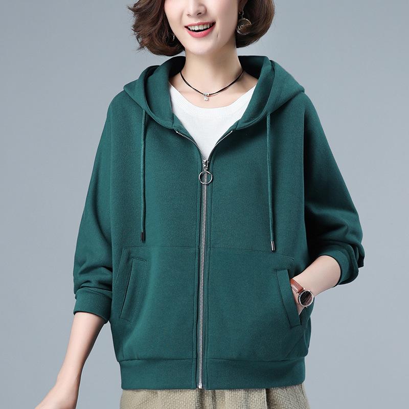Women's Plus Size Casual Cardigan Hoodie - Spring/Autumn 2024 Fashionable and Elegant Style