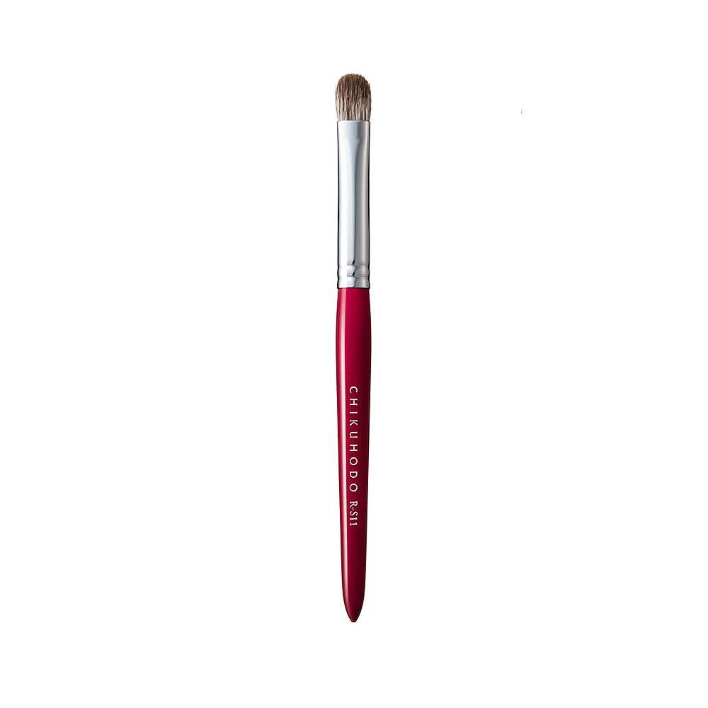 

Authentic Kumano Brush Chikuhodo Silver Fox Eyeshadow Brush with Red Handle, RR-S11, Hiroshima, Regular Series, Makeup Brush, CHIKUHODO (Red)