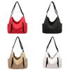 Large Capacity Nylon Shoulder Tote Bag With Inner Pouch And Soft Structure For Students