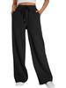 Summer Women's Jogging Pants - Elastic Waist, Solid Color, Plus Size, US Sizes, Drawstring Sweatpants