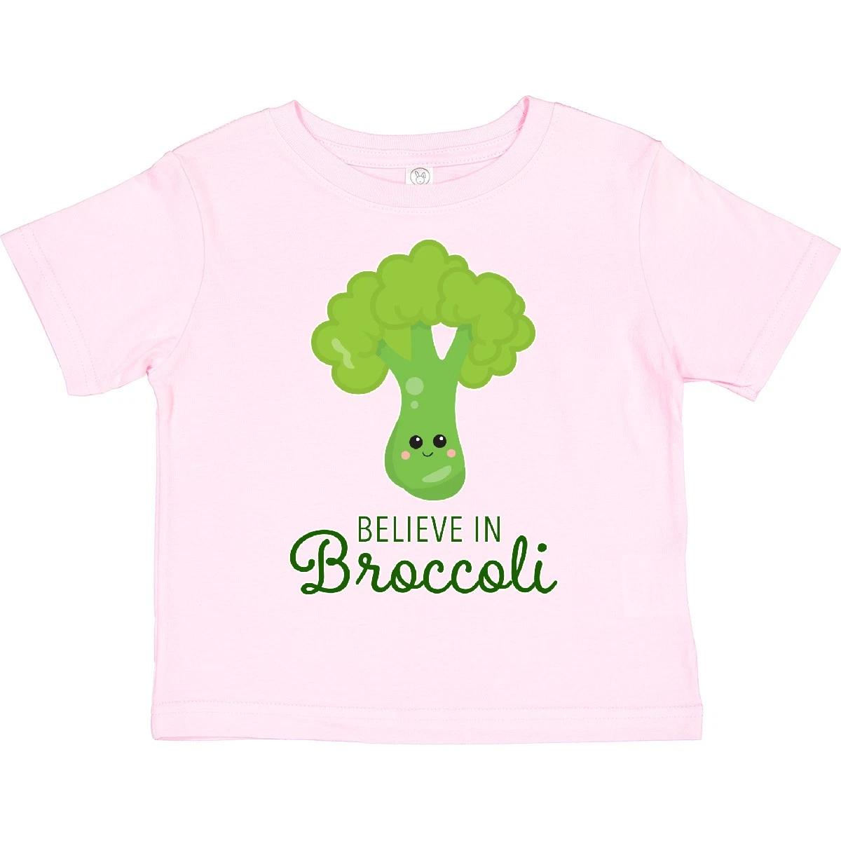 Inktastic Believe In Broccoli Toddler T-Shirt Food Humor Vegetable Pun Child Kid 100